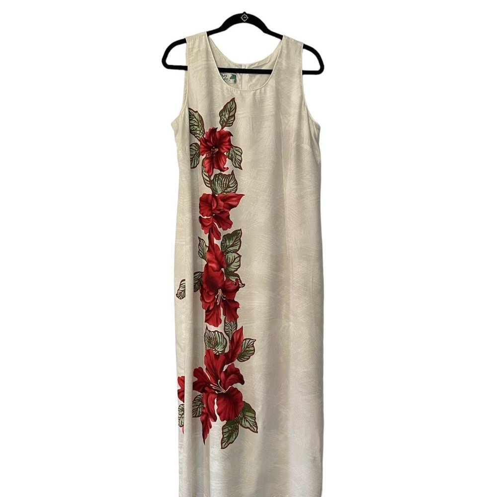 Tropical Woman’s Sleeveless Hawaiian Mid-Length Dress by Two Palms